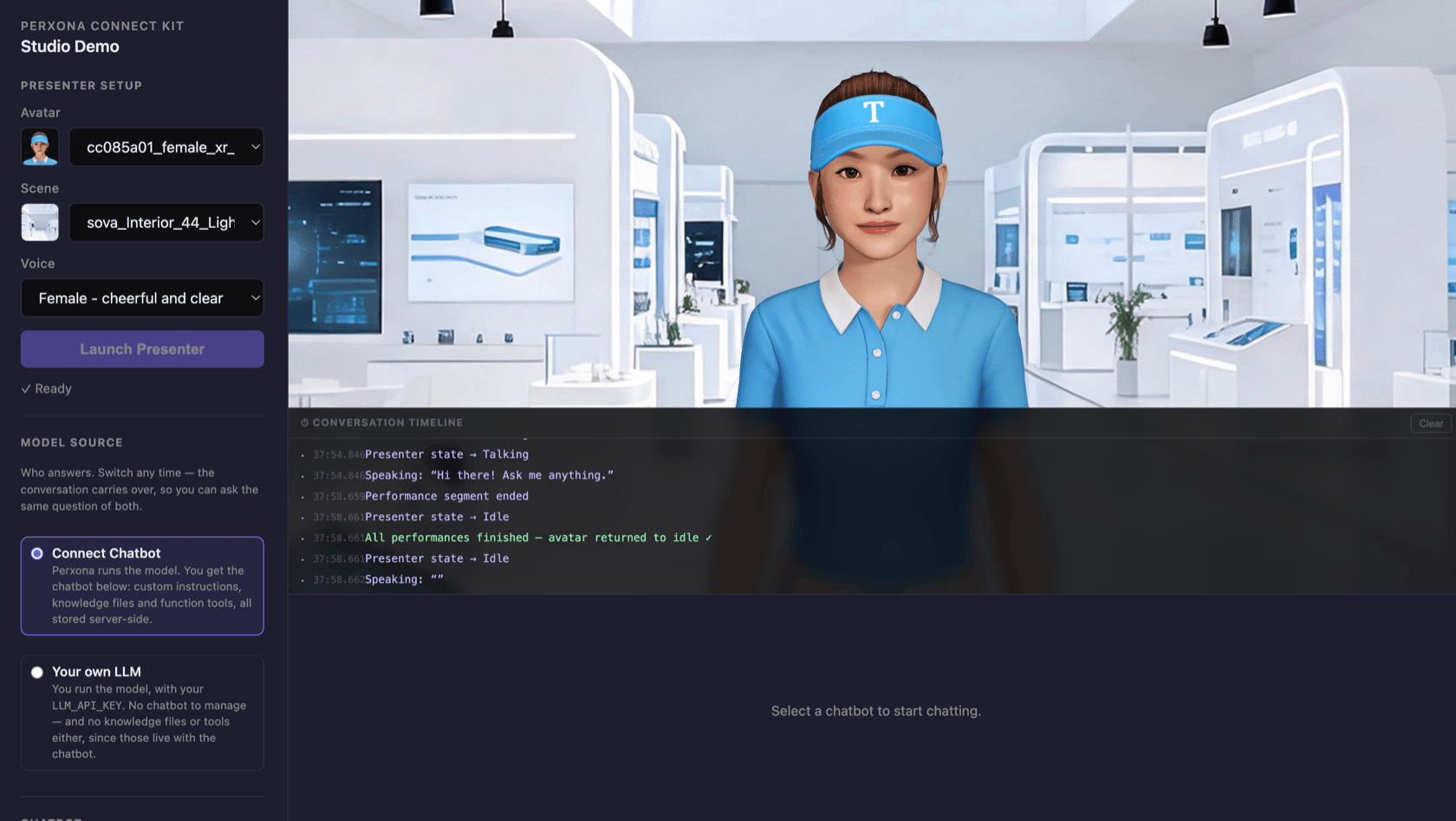 Perxona Connect Kit: Studio demo example